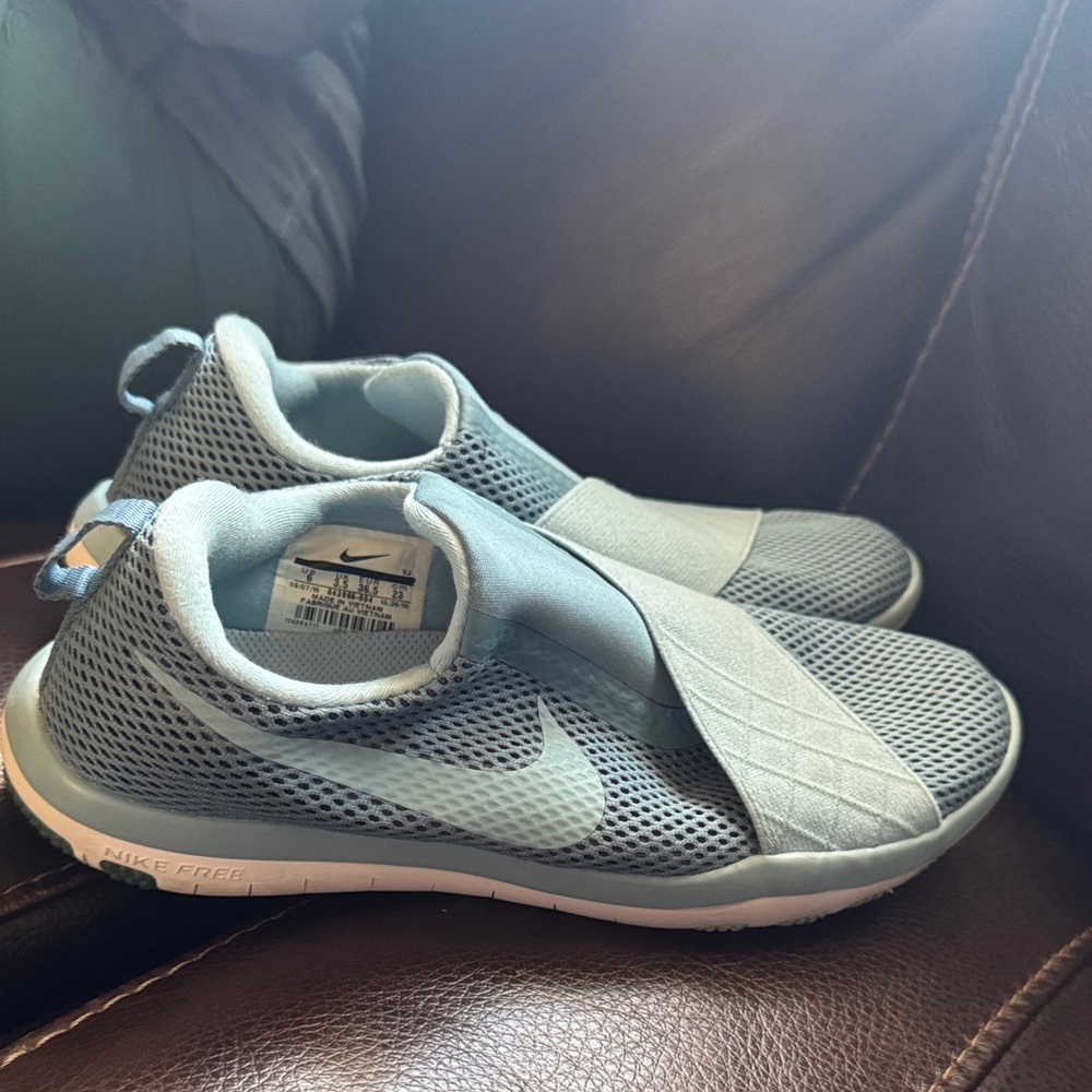 Nike Light Blue Mesh Slip-On Shoes